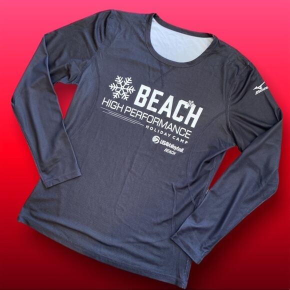Mizuno USA Volleyball Beach High Performance Compression Training Shirt EUC - Picture 1 of 7